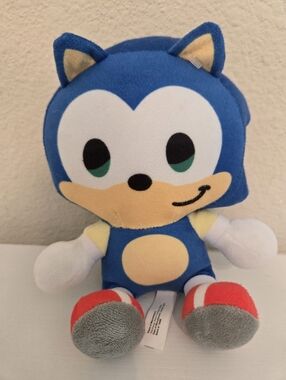 Sitting Blue Plush Hedgehog Stuffed Toy - Soft Kids Plush